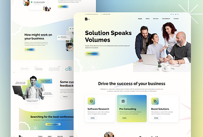 Melting- Business Consultancy Landing Page business clean consultancy design graphic design homepage landing page minimal design service page typography ui ux webpage website website design