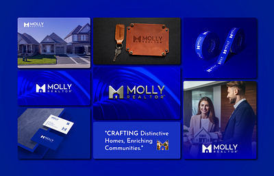 "Molly Realtor" Real Estate Logo architecture logo brand identity branding building corporate branding graphic design home initial logo logo minimalist logo real estate real estate investment real estate logo real estate logo design real estate agent realtor logo realty logo