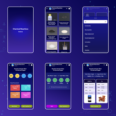 Science Quiz android android app design design online test ui ux