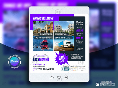 Moving Service with Price Web Banner Layout Canva canva social media banner design moving digital marketing banner moving service offer banner moving social media banner moving social media post moving social media post banner moving social service banner moving web banner canva template