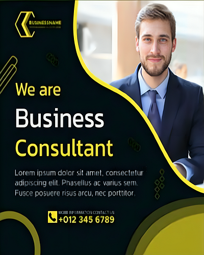 BUSSINESS CONSULTANT POST graphic design