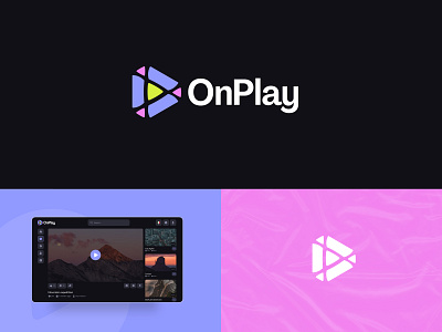 onplay video player logo branding design graphic design logo promo site ui video