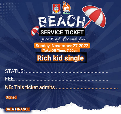 Ticket Design graphic design