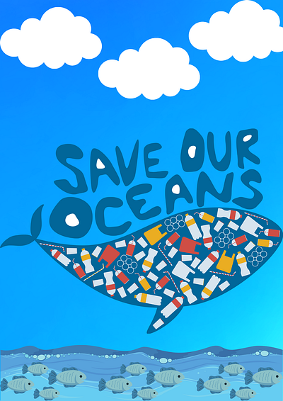 SAVE OUR OCEAN-INFOGRAPHIC POSTER inforgraphic saveourocean canva