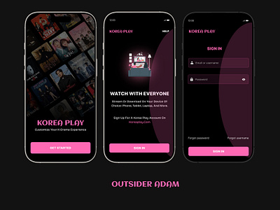 korea play animation appdesign korea movies netflix ui uiux