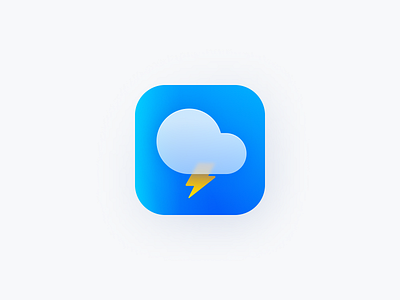 Thunderstorm weather icon app branding design graphic design icon illustration ios logo thunderstorm thunderstorm weather icon ui ux weather