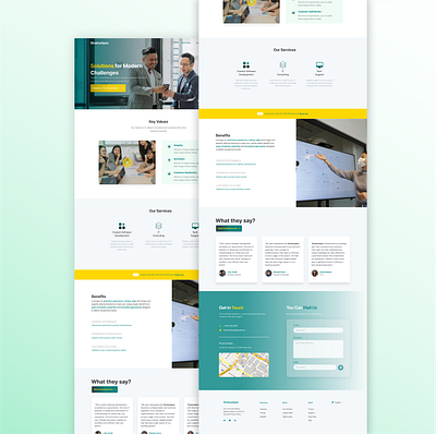 Startup Website Design – Corporate Solutions clean design company profile figma landing page minimalist modern design professional website startup web design website design