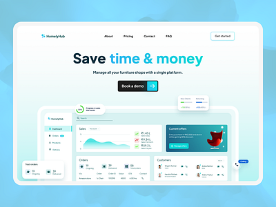 Homely Hub SAAS landing page! design figma hero landing ui ux website