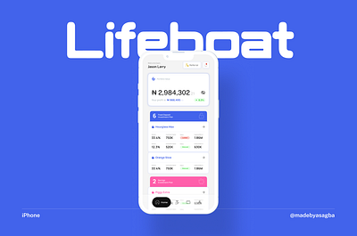 Investment App - Lifeboat app dashboard deposit investment mobile splash ui ux wallet