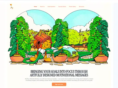 motif - landing page design illustration landingpage minimalistic ui uidesign ux web