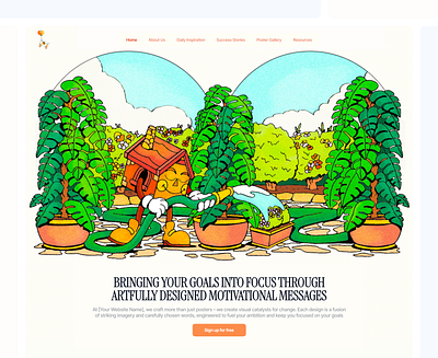 motif - landing page design illustration landingpage minimalistic ui uidesign ux web