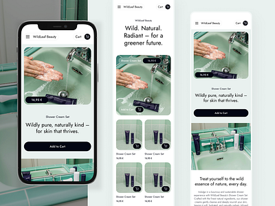 Skin cream eCommerce | Exploration design ecom health interface landingpage mobile mobile design product details responsive design skin cream ui ui ux uidesign wellbeing wellness