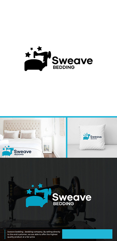 Sweave bedding bed sheets graphic design logo logo design negative space vector