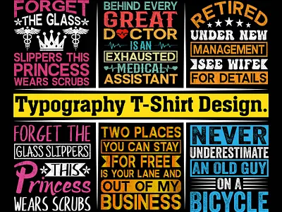 Typography T-shirt Design illustrations