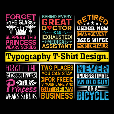 Typography T-shirt Design illustrations