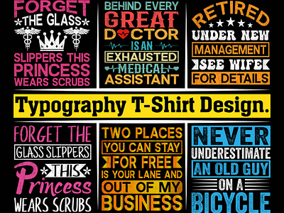 Typography T-shirt Design illustrations