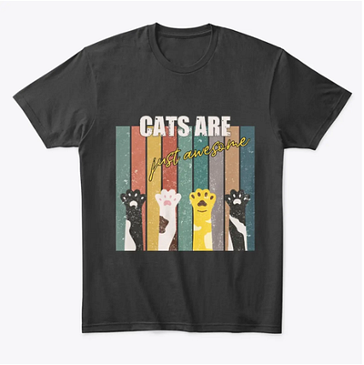 “Cats are just awesome” cat t-shirt design! cat catapparel catdesign catfashion catlovers catloversclub catstyle cattee catteeth cattshirt fashionstatement felinefashion giftideas kittywear purrfectdesign uniquetshirt