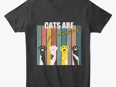 “Cats are just awesome” cat t-shirt design! cat catapparel catdesign catfashion catlovers catloversclub catstyle cattee catteeth cattshirt fashionstatement felinefashion giftideas kittywear purrfectdesign uniquetshirt