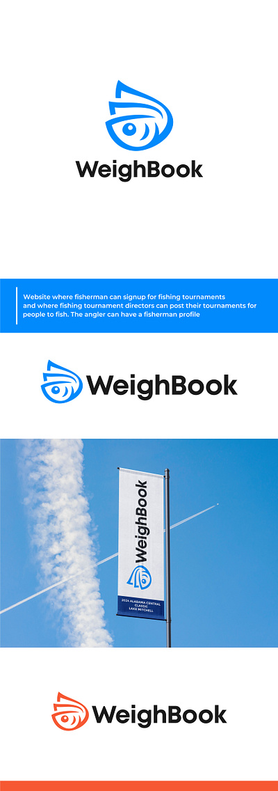 WeighBook branding fishing graphic design logo logo design vector