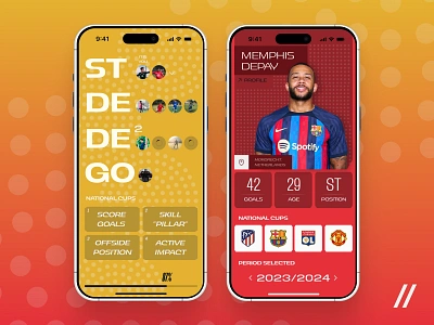 Football Mobile iOS App Design Concept android android design app app design concept app design template app screen design dashboard design football app interface ios ios design mobile mobile app mobile ui product design sport ui ux