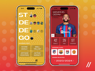 Football Mobile iOS App Design Concept android android design app app design concept app design template app screen design dashboard design football app interface ios ios design mobile mobile app mobile ui product design sport ui ux