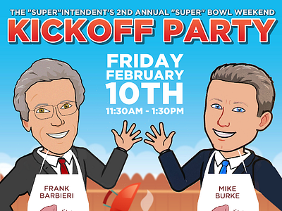 Superintendent Party Invite branding graphic design illustration