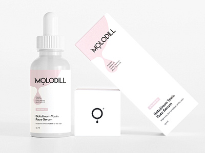 MOLODILL branding cosmetic brand logo make up make up brand packaging design pink