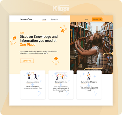 Educational - Learning Website Design | Killuos design designer developer development education frontend fullstack graphic design hero section killuos landing page learning ui uidesign uiux ux uxdesign web webdesign website