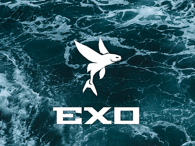 'EXO' Sailing Team Flying Fish Logo branding logo