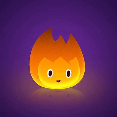 Lil firey guy animation fire frame by frame illustration loop motion graphics noise