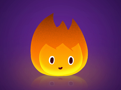 Lil firey guy animation fire frame by frame illustration loop motion graphics noise