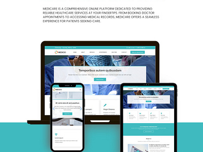 Medical Website UI/UX Design Template creativedesign healthcareui healthwebsitedesign hospitalwebdesign medical website ui design medicalui productdesign ui uidesign uiux design uiuxforhealth webdesign