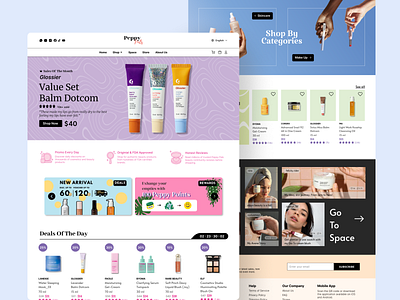 Skincare & Make Up E-Commerce - Peppy Pals ecommerce ui design ux design