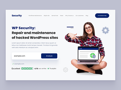 Web Security Hero Section branding design logo security web ui ui design web design web ui website