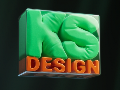 KS design 3d c4d cinema 4d design glass graphic design green light logo