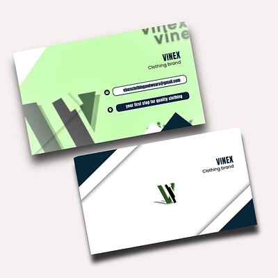 Business card: Vinex brand branding graphic design logo logo design