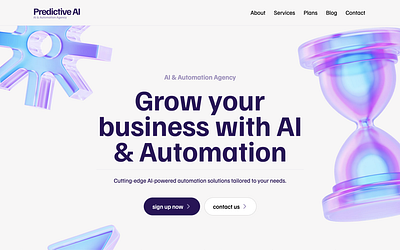 AI Automation Agency - Webflow Template - Docile Worm Studio 🪱 3d ai ai automation agency automation graphic design spline ui webflow