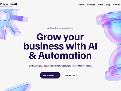 AI Automation Agency - Webflow Template - Docile Worm Studio 🪱 3d ai ai automation agency automation graphic design spline ui webflow