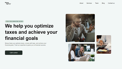 Mosey Agency | Tax consulting agency design typography ui ux vector