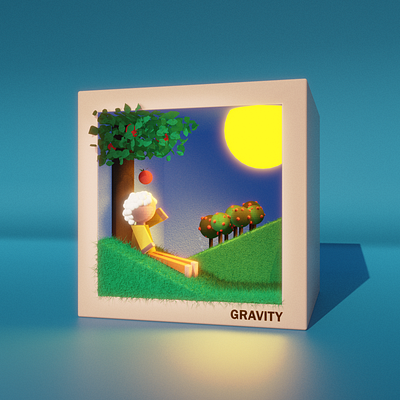 Gravity 3d 3d animation 3d art 3d illustration abstract art blender cgi character design cinema 4d concept art digital art environment design game art geometric art isometric low poly modeling motion graphics render stylized