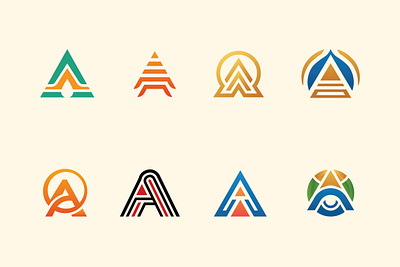 New Letter A Typography logo. a icon a logo a symbol creative a eye finance logo initial letter a new premium typoghaphy vision