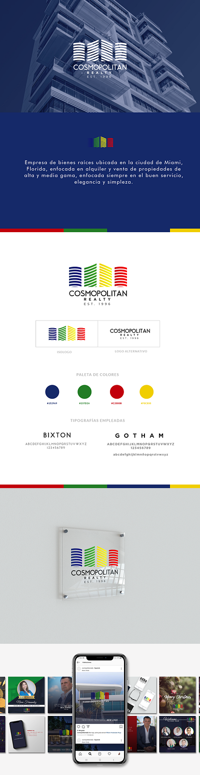 Cosmopolitan Realty | Brand Identity & Social Media branding graphic design logo