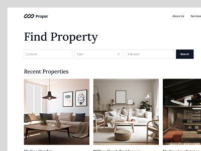 Property Finder, Find Property page exploration clean elegant page elegant website design minimal minimal landing page minimalism minimalist landing page negative space property finder property homepage property landing page property website san serif fonts serif fonts simple minimalist elegan ui uiux ux web white space