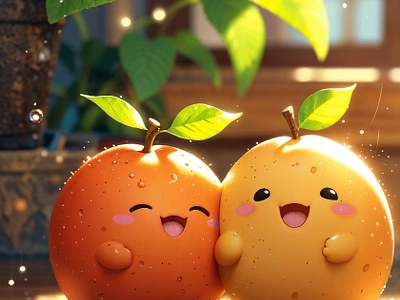 Citrus Buddies: A Slice of Sunshine anime art illustration nature