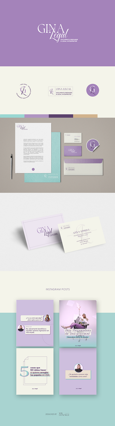 GinaLegal | Brand Identity branding design graphic design illustration logo stationery