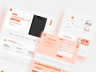 Modern Website - Orange Theme app application branding design elegant figma futuristic logo modern orange project prototype running sport ui uiux ux website