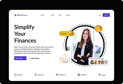 Landing page -Finance designseries finance graphic design landing page finance shailee malviya ui uitrends uiux design uiuxdesigner uxdesign