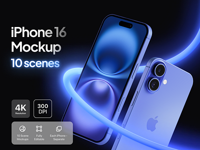 iPhone 16 Mockups - 10 Mockup Scenes. Apple iPhone 16 mock-up 16 ads app design apple apple iphone 16 branding design system device ios iphone iphone 16 iphone 16 mockup iphone mockups mac mock up mockup mockups pro psd ui