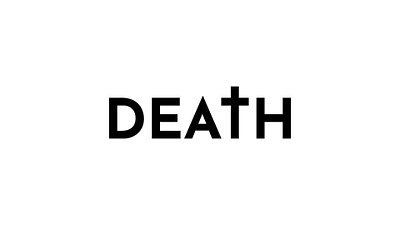 Death : Black & White Text Meaningful Logo series geometriclogo thekishanmodi