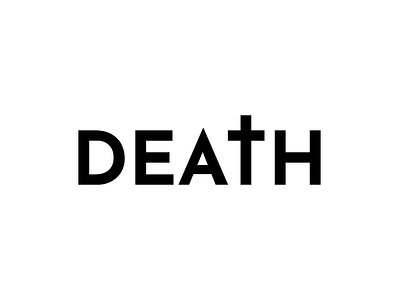 Death : Black & White Text Meaningful Logo series geometriclogo thekishanmodi